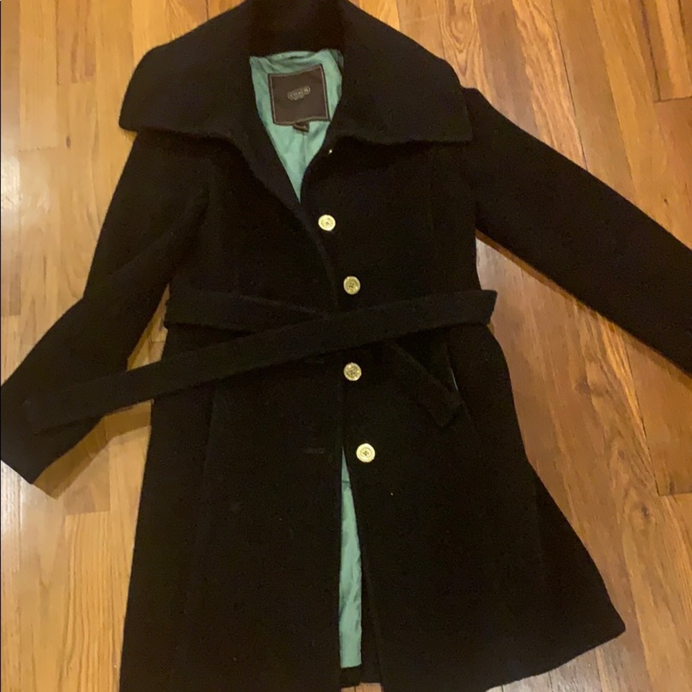 Coach mohair wool blend coat